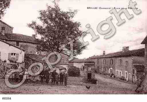 Ville de BRILLAC, carte postale ancienne