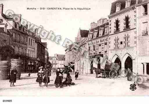 Ville de CARENTAN, carte postale ancienne