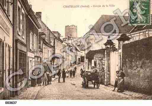 Ville de CHATILLONSURINDRE, carte postale ancienne