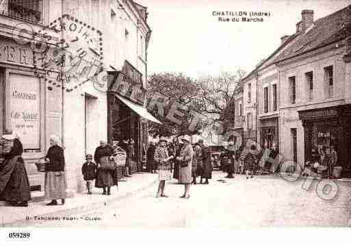 Ville de CHATILLONSURINDRE, carte postale ancienne