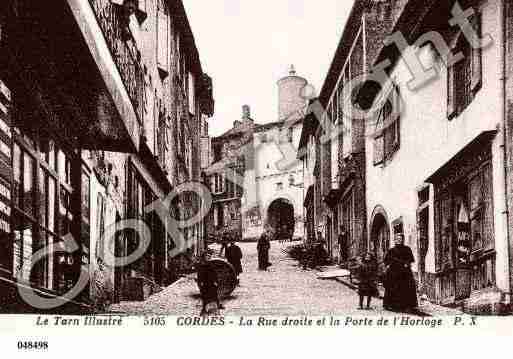 Ville de CORDES, carte postale ancienne