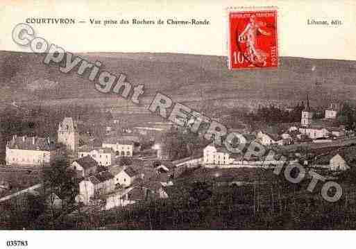 Ville de COURTIVRON, carte postale ancienne