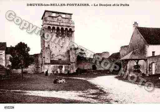 Ville de DRUYESLESBELLESFONTAINES, carte postale ancienne