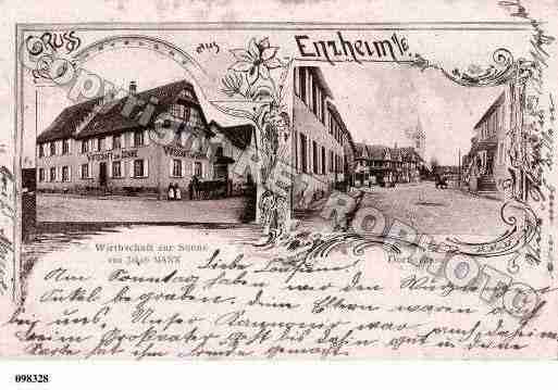 Ville de ENTZHEIM, carte postale ancienne
