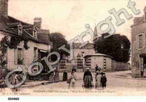 Ville de FRESNAYSURSARTHE, carte postale ancienne