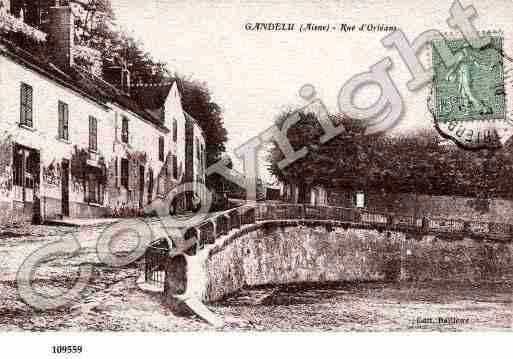 Ville de GANDELU, carte postale ancienne