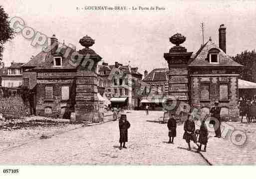 Ville de GOURNAYENBRAY, carte postale ancienne