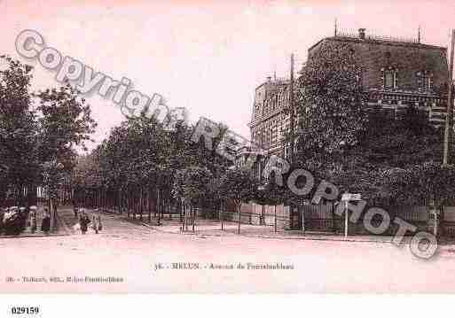 Ville de MELUN, carte postale ancienne