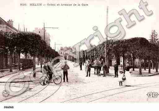 Ville de MELUN, carte postale ancienne