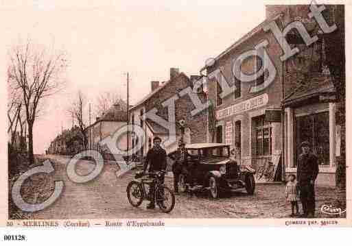 Ville de MERLINES, carte postale ancienne