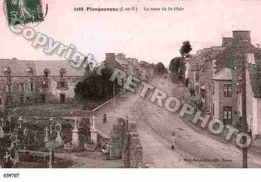 Ville de PLEUGUENEUC, carte postale ancienne