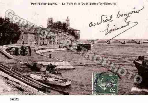 Ville de PONTSAINTESPRIT, carte postale ancienne