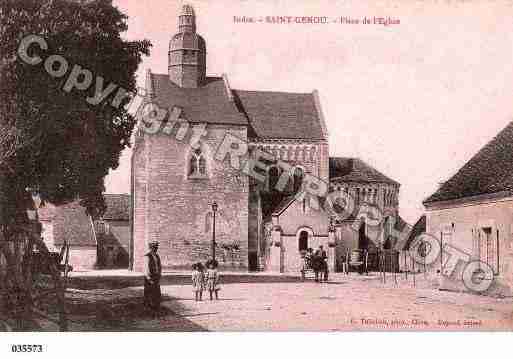 Ville de SAINTGENOU, carte postale ancienne