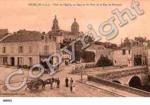 Ville de SEGRE, carte postale ancienne