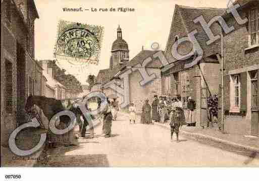 Ville de VINNEUF, carte postale ancienne