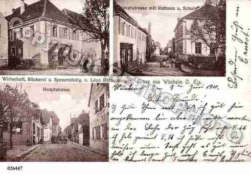Ville de WUENHEIM, carte postale ancienne