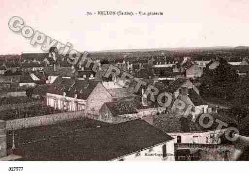 Ville de BRULON, carte postale ancienne