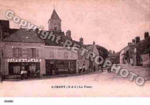 Ville de CERNY, carte postale ancienne