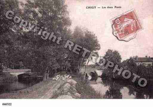 Ville de CHIGY, carte postale ancienne