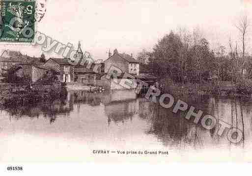 Ville de CIVRAY, carte postale ancienne