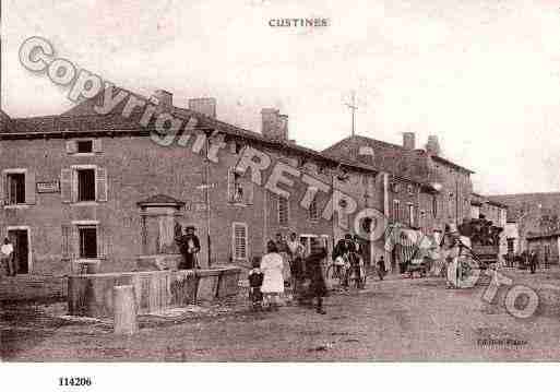 Ville de CUSTINES, carte postale ancienne