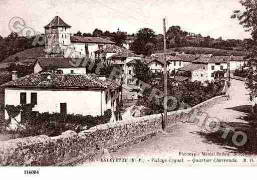 Ville de ESPELETTE, carte postale ancienne