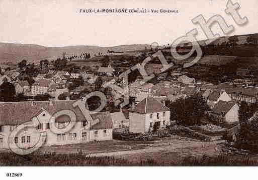 Ville de FAUXLAMONTAGNE, carte postale ancienne