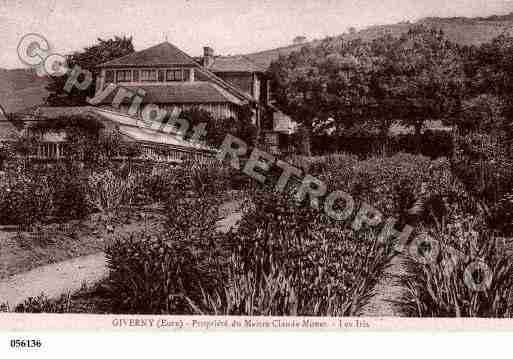 Ville de GIVERNY, carte postale ancienne