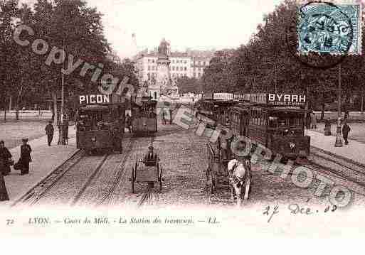 Ville de LYON, carte postale ancienne