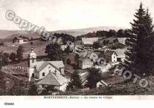 Ville de MONTPERREUX, carte postale ancienne