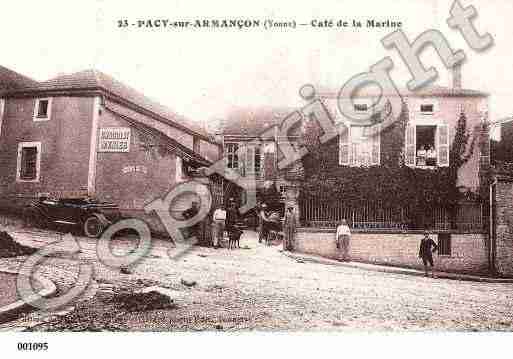 Ville de PACYSURARMANCON, carte postale ancienne