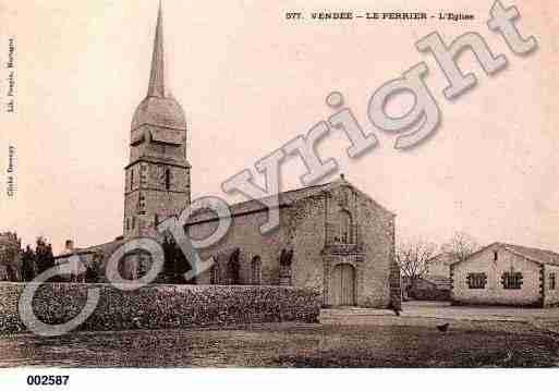 Ville de PERRIER(LE), carte postale ancienne