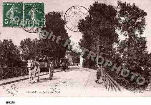 Ville de POISSY, carte postale ancienne