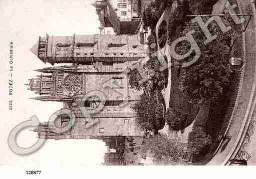 Ville de RODEZ, carte postale ancienne