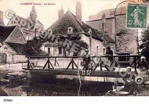 Ville de SAINTGENOU, carte postale ancienne