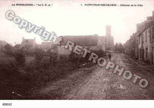 Ville de SAINTJEANDESCHAMPS, carte postale ancienne