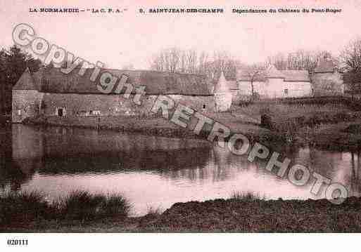 Ville de SAINTJEANDESCHAMPS, carte postale ancienne