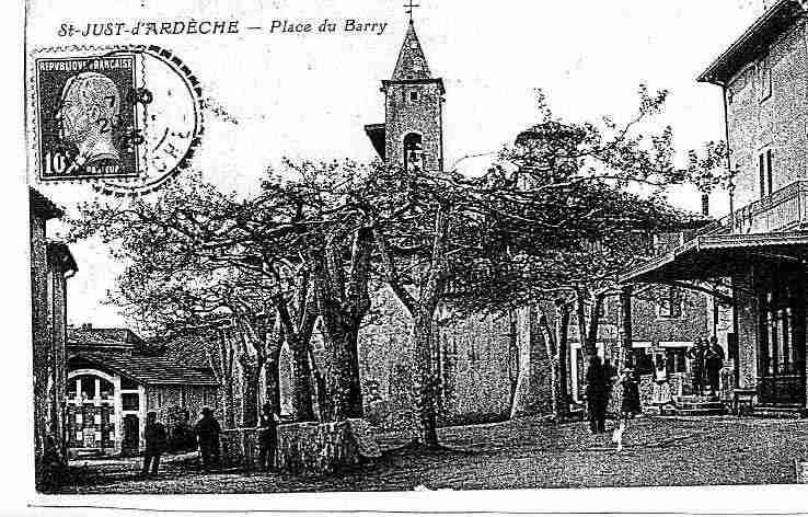 Ville de SAINTJUSTD'ARDECHE, carte postale ancienne