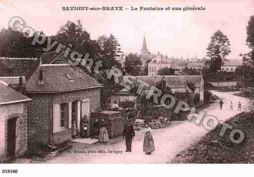 Ville de SAVIGNYSURBRAYE, carte postale ancienne