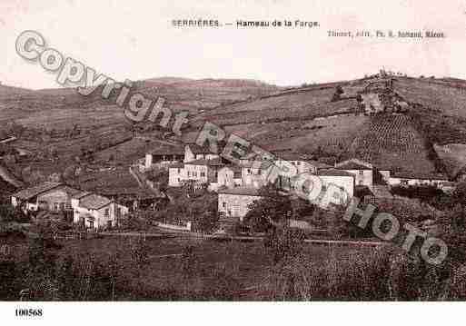 Ville de SERRIERES, carte postale ancienne