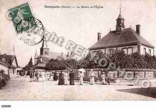 Ville de SOMPUIS, carte postale ancienne