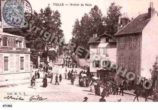 Ville de TULLE, carte postale ancienne