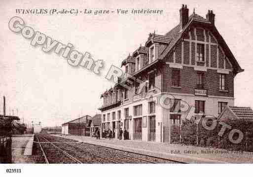 Ville de WINGLES, carte postale ancienne