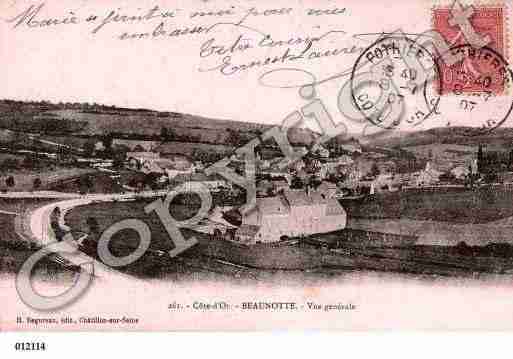 Ville de BEAUNOTTE, carte postale ancienne