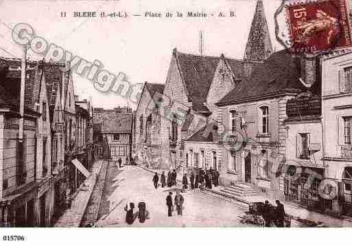 Ville de BLERE, carte postale ancienne