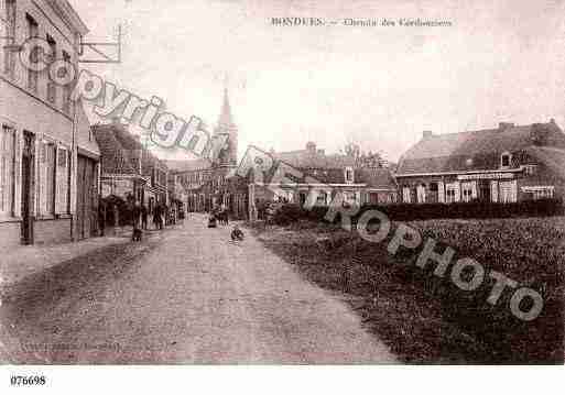 Ville de BONDUES, carte postale ancienne