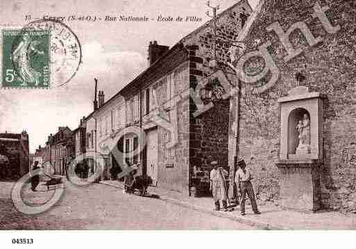 Ville de CERGY, carte postale ancienne