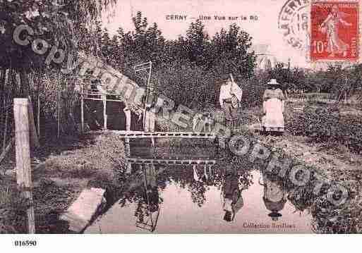 Ville de CERNY, carte postale ancienne