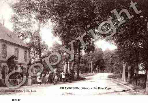 Ville de CHAVIGNON, carte postale ancienne