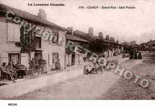 Ville de COINCY, carte postale ancienne